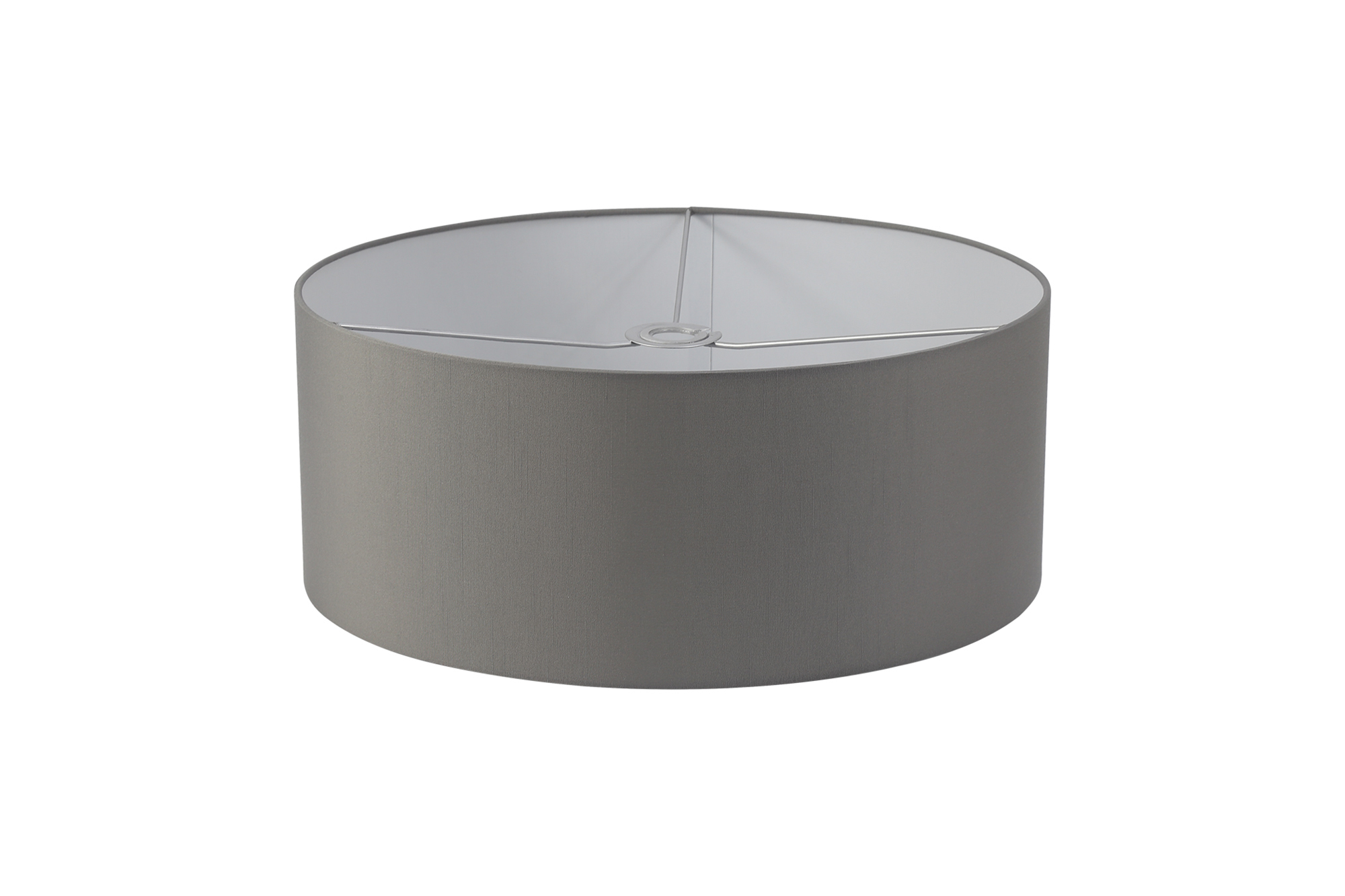 D0056  Sigma Cylinder 50cm Faux Silk Shade Grey, White